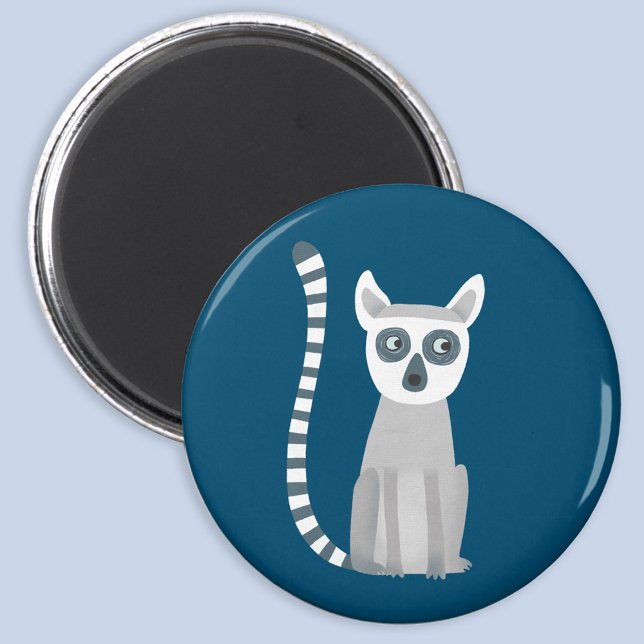 Aimant Cercler Lemur (Fun ring tailed lemur magnet)