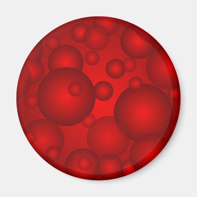 Aimant Cercler rouge sur un fond rouge (Devant)