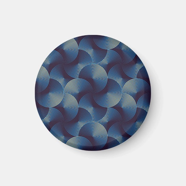 Aimant Cercles métalliques illusion optique, patte transp (Devant)