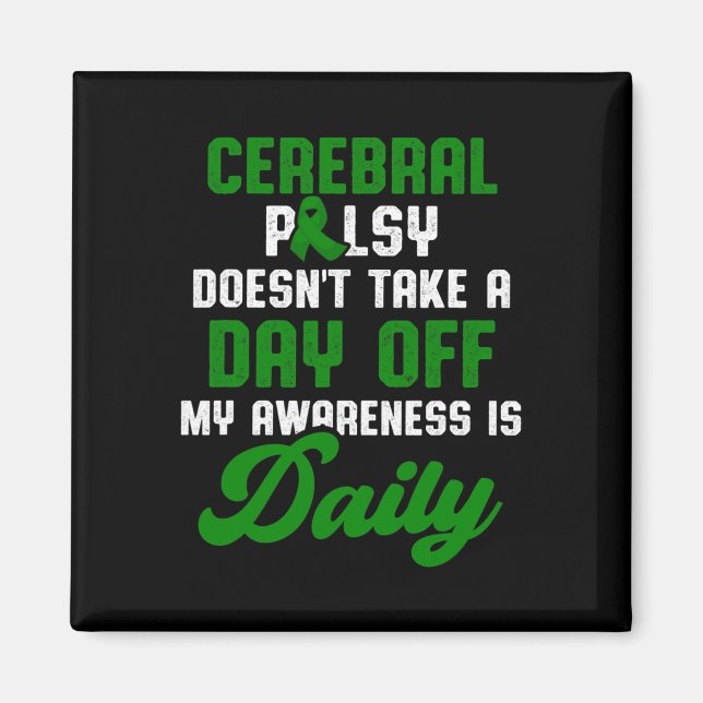 Aimant Cérébral Palsy Cp Sensibilisation Guerrier Surv (Devant)