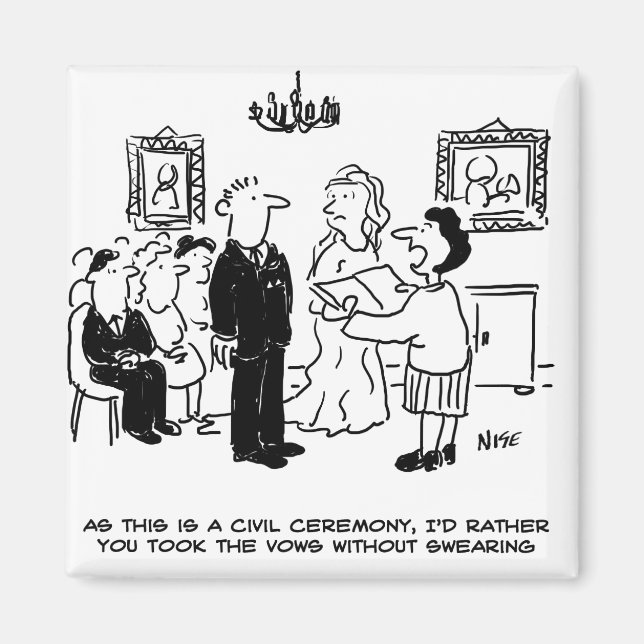 Aimant Cérémonie de mariage civil à l'état civil (Devant)