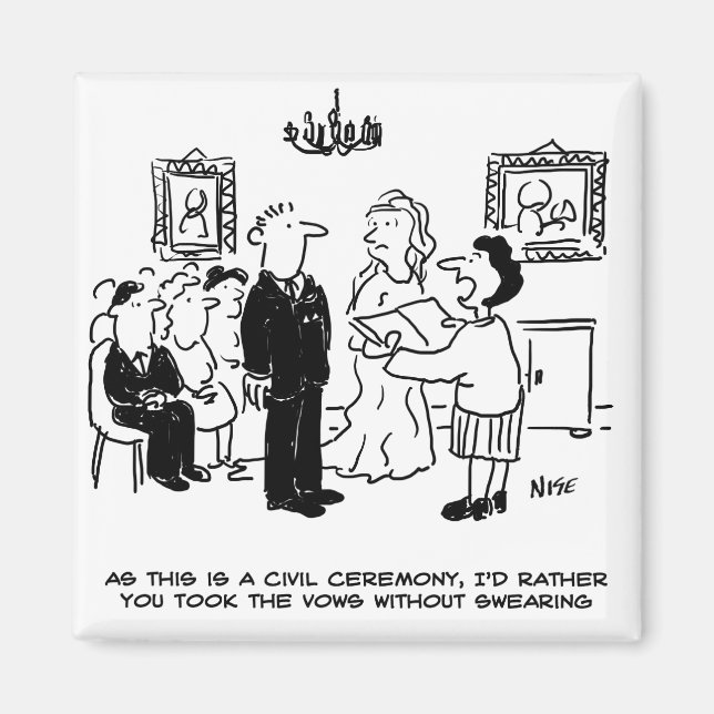 Aimant Cérémonie de mariage civil à l'état civil (Devant)