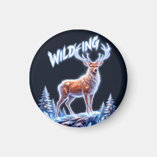 Aimant Cerf Biche Hiver Merveilleux Noël
