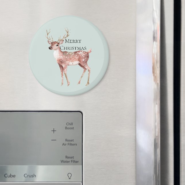 Aimant Cerf de Noël personnalisé (In situ (réfrigérateur))
