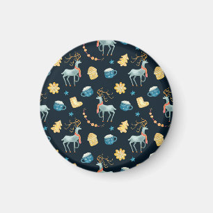 Aimant Cerfs de Noël : Aquarelle Motif sans ambages