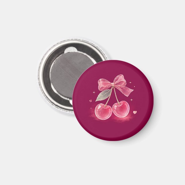 Aimant cerise (Recto/Verso)