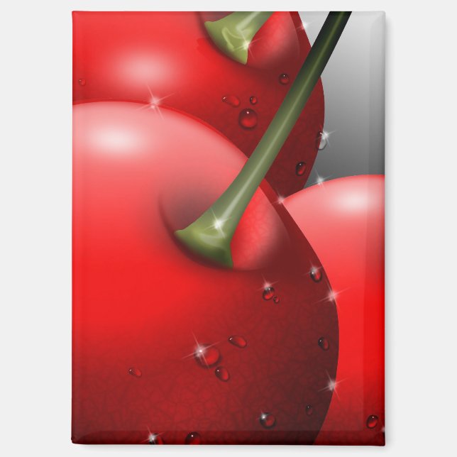 Aimant Cerises avec gouttes de ragoût (Recto)