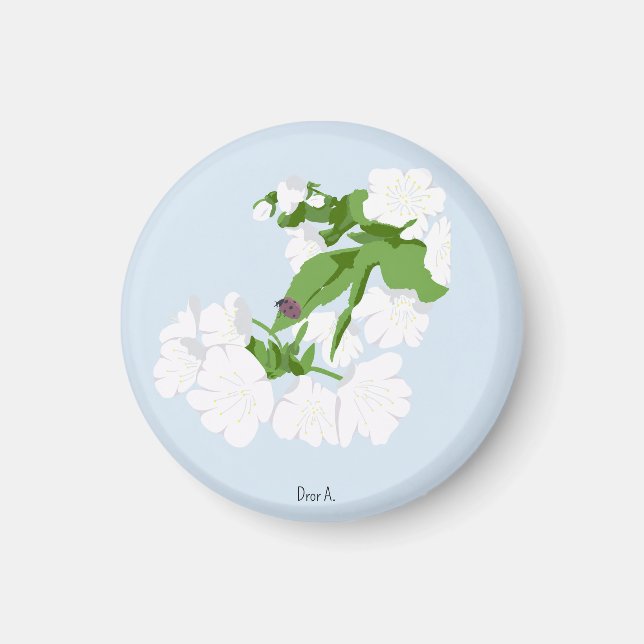 Aimant Cerisier fleur  (Devant)