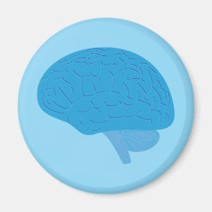 Aimant Cerveau Bleu