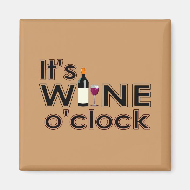 Aimant C'est du vin à l'horloge (Devant)
