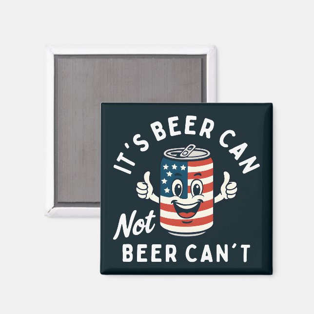 Aimant C'est la bière ne peut pas la bière ne peut pas dr (Recto/Verso)