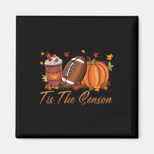 Aimant C'Est La Saison Football Citrouille Spice Fall Tha