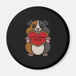 Aimant C'est le Coeur de Coeur de Cochon de Guinée.   Coc