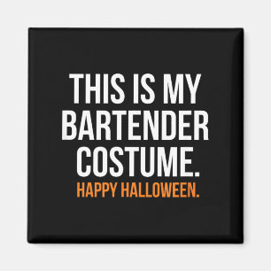 Aimant C'est mon costume de barman drôle Halloween