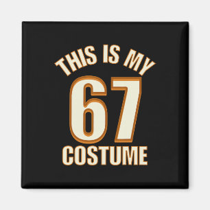 Aimant C'est mon costume d'Halloween 67 Lazy Brainrot Mem