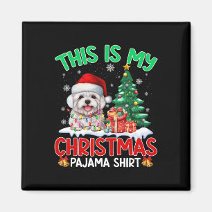 Aimant C'Est Mon Pyjama De Noël Amoureux de les chiens Ma