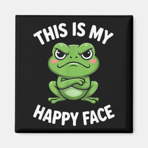 Aimant C'est mon visage heureux drôle de grenouille en co