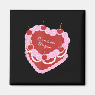 Aimant C'est Pas Moi C'est Toi Gâteau De Coeur 