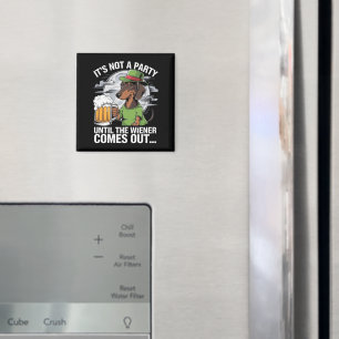 Aimant C'est Pas Une Fête Tant Que Dachshund Irish Beer W