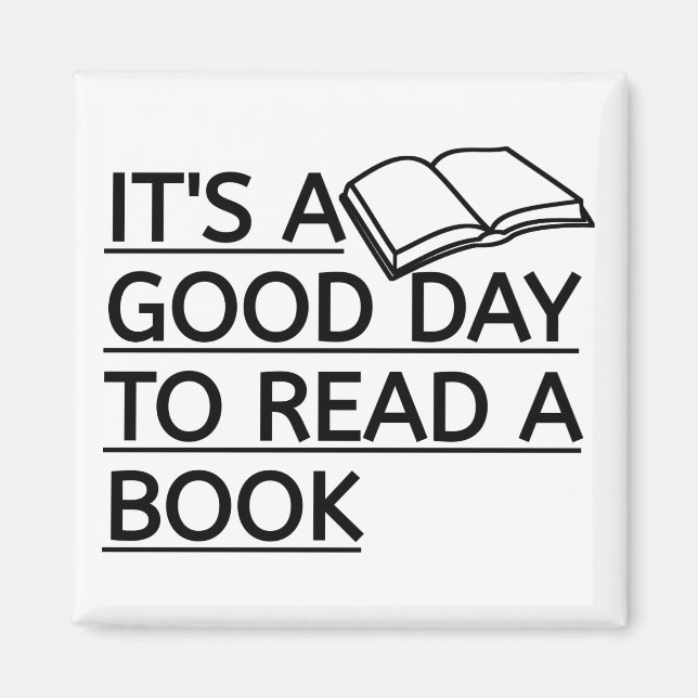 Aimant C'est une bonne journée pour lire un livre (Devant)