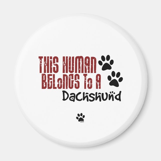 Aimant Cet être humain appartient à un Dachshund (Devant)