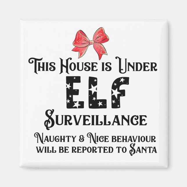 Aimant Cette Chambre est sous l'aimant SURVEILLANCE ELF (Devant)