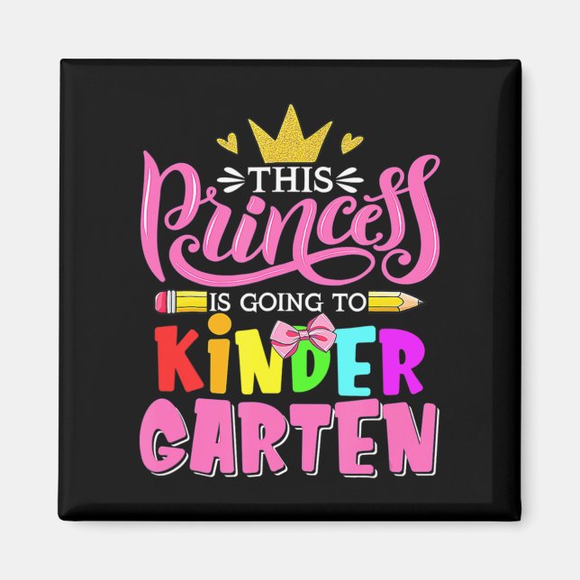 Aimant Cette Princesse Va Au Jardin D'Enfants Pour Reveni (Devant)