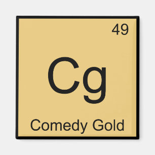Aimant Cg - Symbole T-Shirt, élément de chimie de l'or 