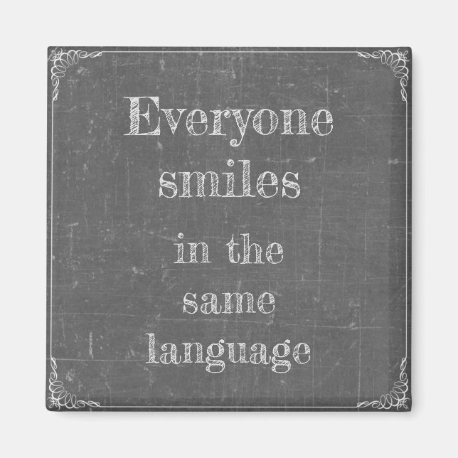 Aimant Chacun sourit dans la même langue (Devant)