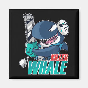 Aimant Chainsaw Killer Whale Costume Amusant Orca Hallowe