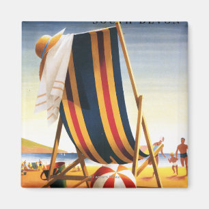 Aimant Chaise de plage et affiche de balle de British Rai