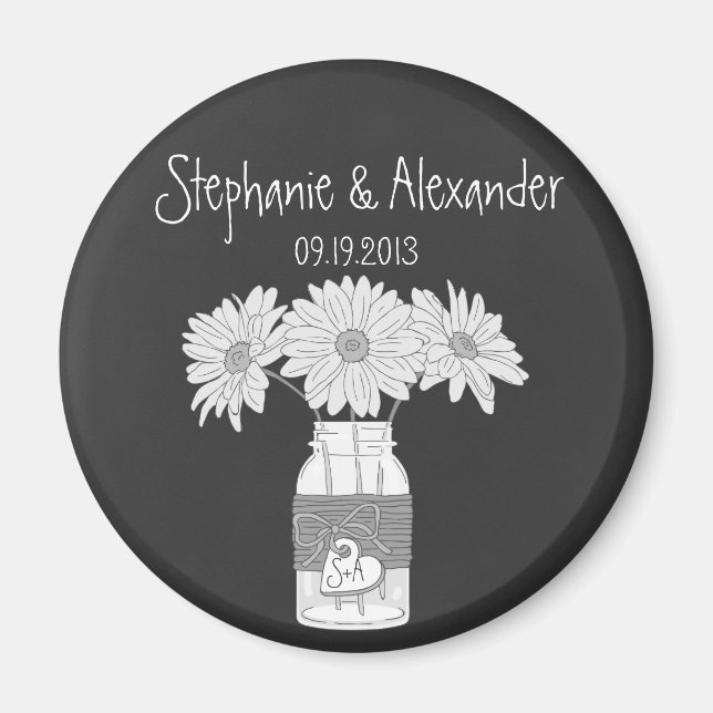 Aimant Chalkboard Mason Jar Personnalisé Favonalized Magn (Devant)