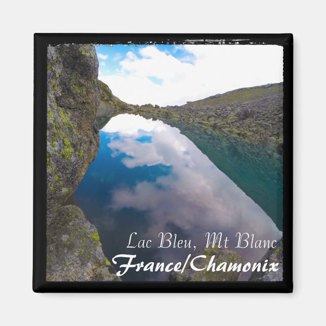 Aimant Chamonix, Mont-Blanc, Lac Bleu (Magnet) (Devant)