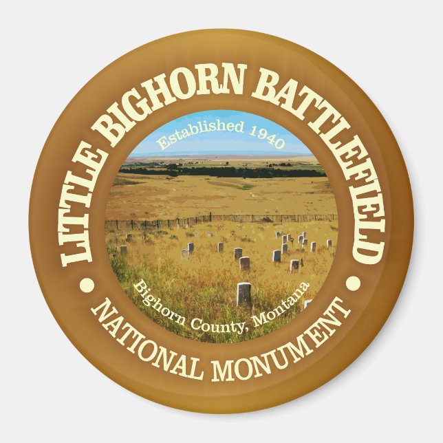 Aimant Champ de bataille de Little Bighorn (NM) (Devant)