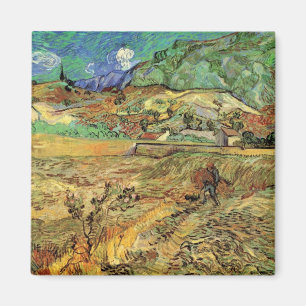 Aimant Champ de blé fermé w Paysan par Vincent van Gogh