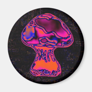 Aimant champignon psychodelic