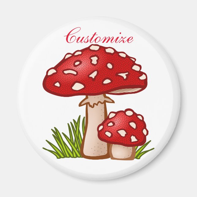 Aimant Champignons Amanita Rouge Thunder_Cove (Devant)