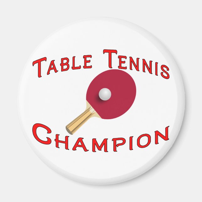 Aimant Champion de tennis de table (Devant)