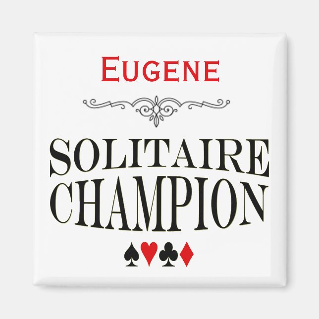 Aimant Champion solitaire personnalisé (Devant)