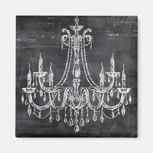 Aimant Chandelier Chalk Blanc Tableau