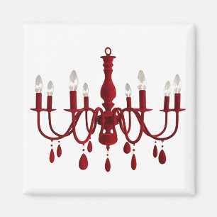 Aimant Chandelier rouge