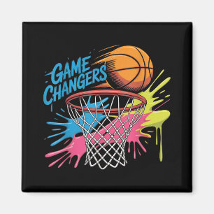 Aimant Changeurs de jeu colorés Basketball Tie Tee Couleu
