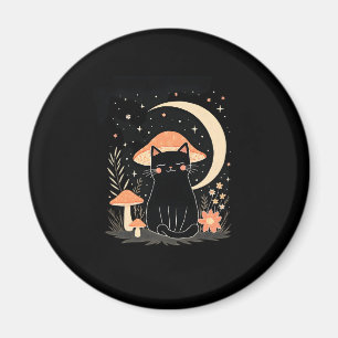 Aimant Chapeau de champignon de chat Cottagecore chaton f