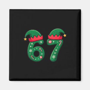 Aimant Chapeau de lutin de Noël viral 67 6 7 Tendance Mem