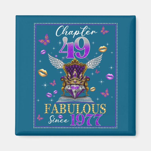 Aimant Chapter 49 Fabulous Since 1977 49th Birthday Women (Devant)