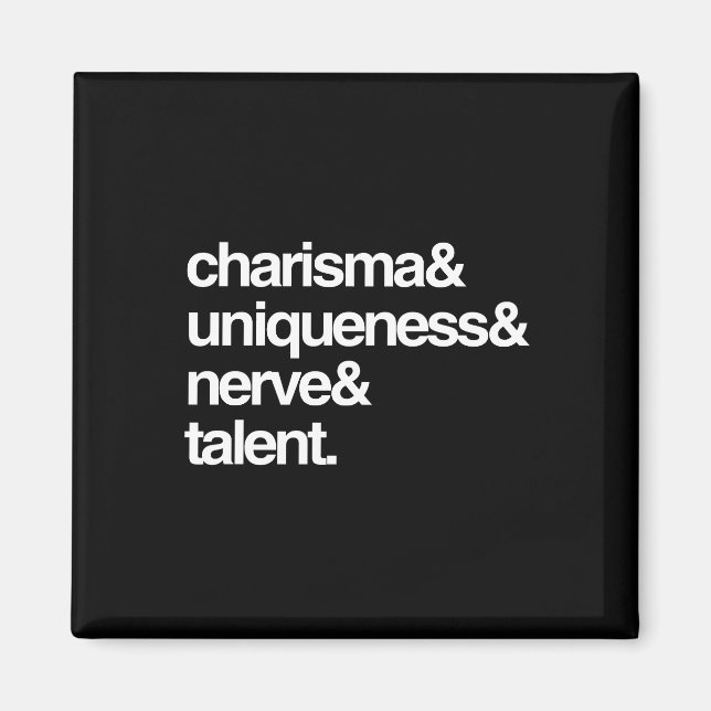 Aimant Charisma unique Nerve et talent (Devant)