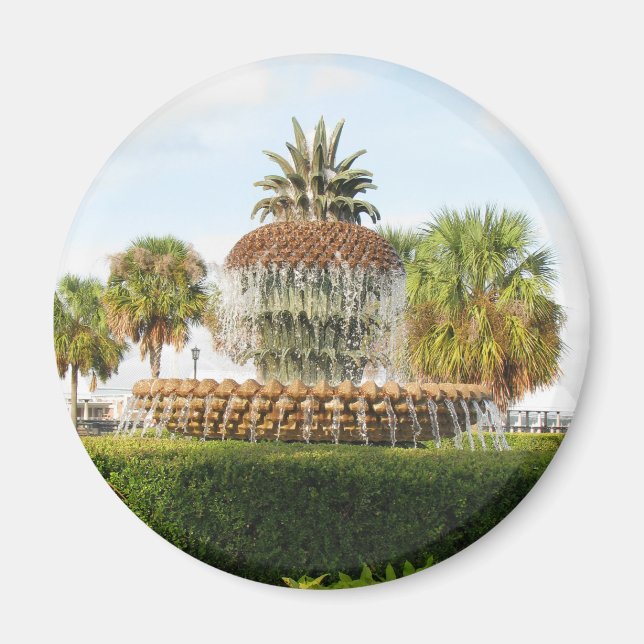 Aimant Charleston SC Pineapple Fountain, Waterfront Park (Devant)
