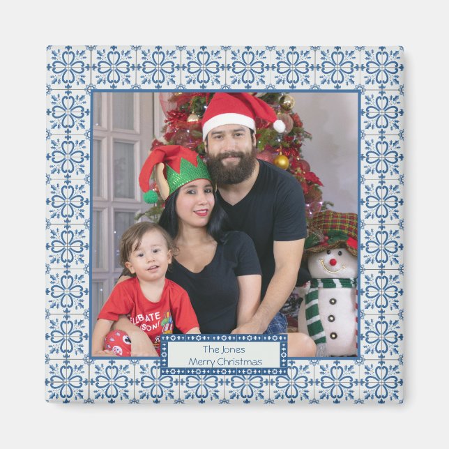 Aimant Charleterie de Noël et pétales de fleurs (Devant)