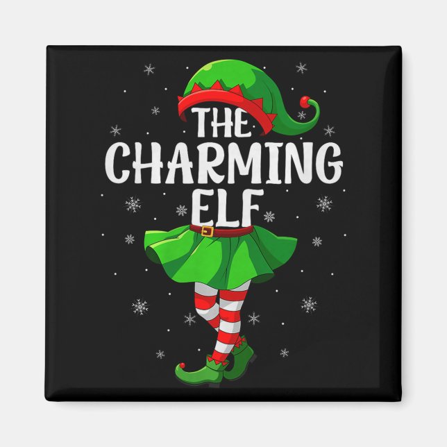 Aimant Charming Elf Christmas Girls Women Elf Squad Xmas  (Devant)