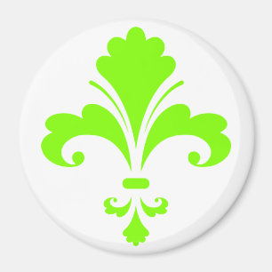 Aimant Chartreuse, Neon Green Fleur de lis